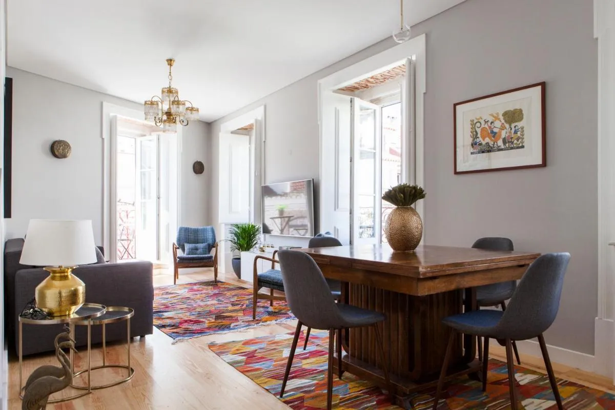 Image 3 of Alfama Sophisticate Flat With Balconies 2Bedrs 2Baths & AC in 19th Century Building Historic Center