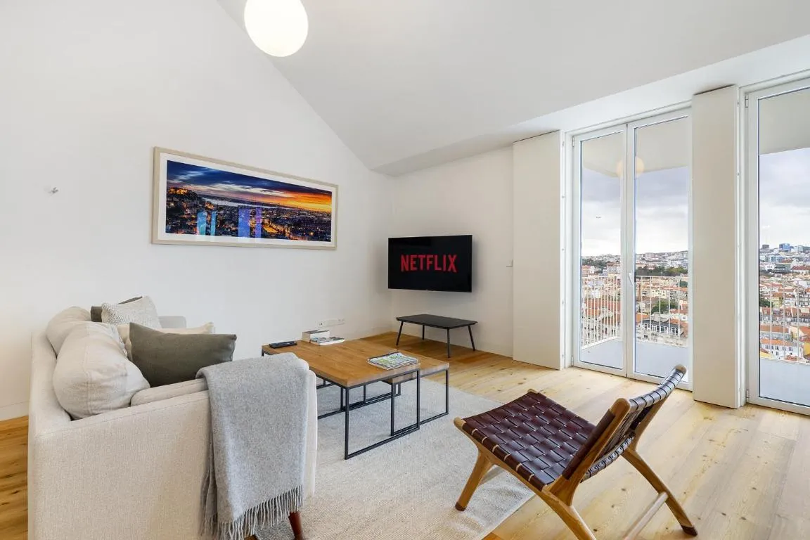 Image of WHome City View Penthouse Luxurious Living in Lisbon with AC & Elevator